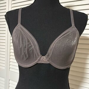 Calvin Klein Gray Sheer Lace Bra | 34C